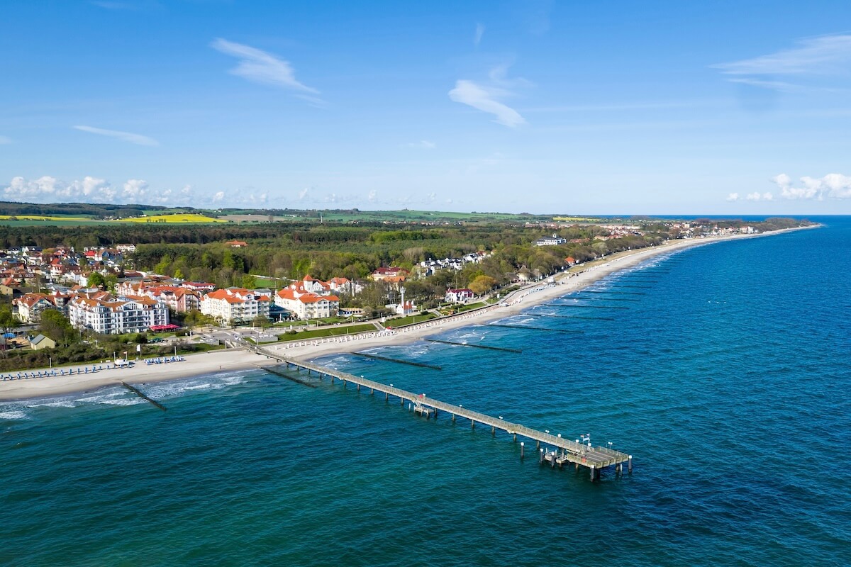 Blick auf das Seebad Kühlungsborn an der deutschen Ostsee
